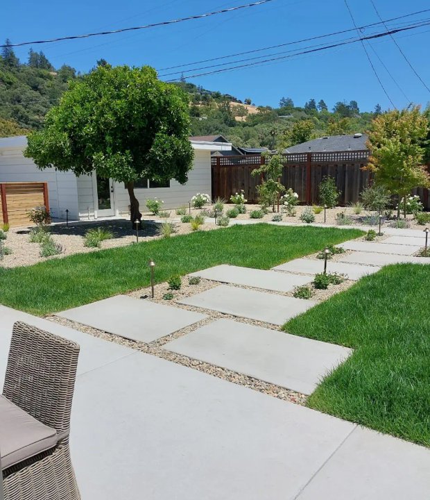 Finished landscape design work for a Petaluma homeowner
