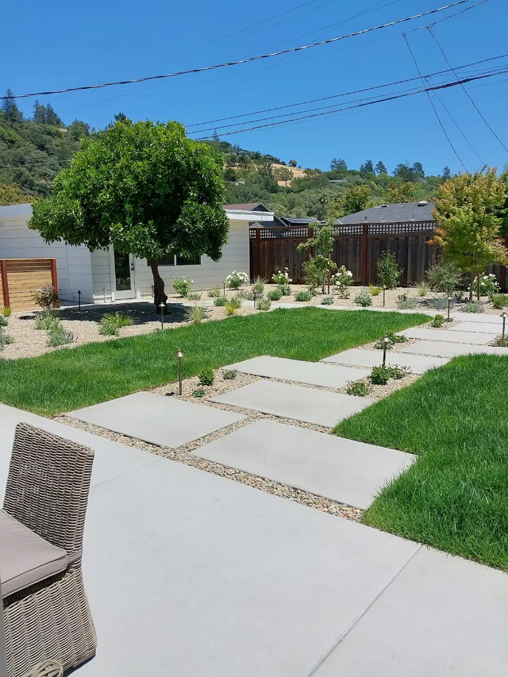 completed hardscape and paver patio project in Sonoma County California