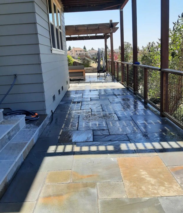 Finished hardscaping work for a Healdsburg homeowner